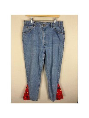 Vintage 70s Levis Women 34x32 Levis for Gals Orange Tab Altered Flare Jeans
